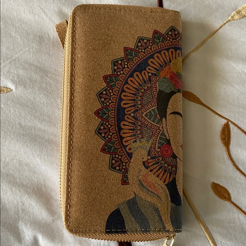 Frida Kahlo Cork Wristlet Wallet Brand New With Tags